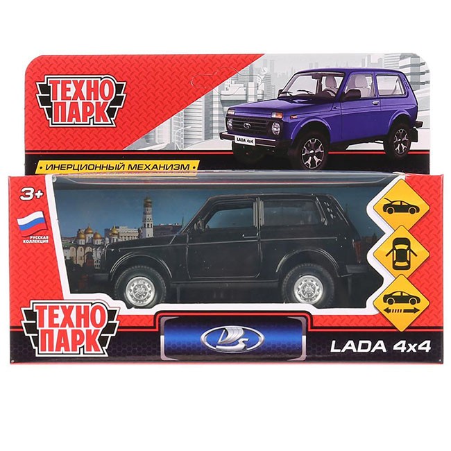 Модель LADA4X4-BK LADA 4х4 черный Технопарк  в кор.