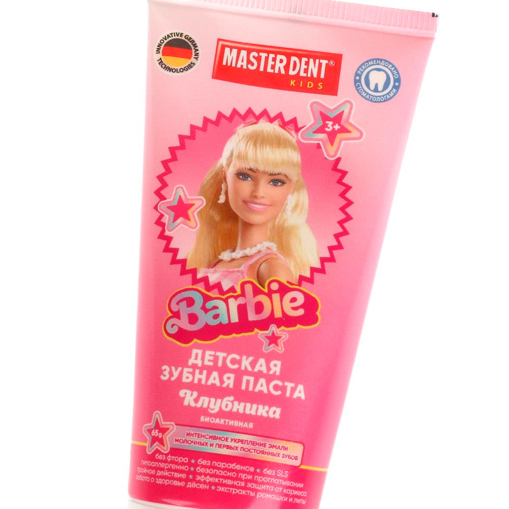 Зубная паста Barbie клубника 65 г MASTER DENT 118658-BR