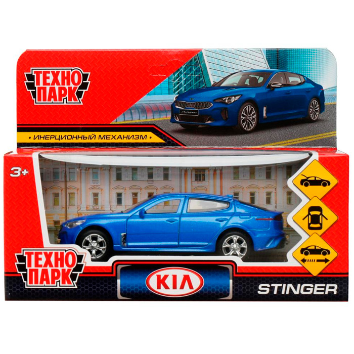 Модель STINGER-12-BU KIA STINGER длина 12 см синий Технопарк в кор. /72/ 