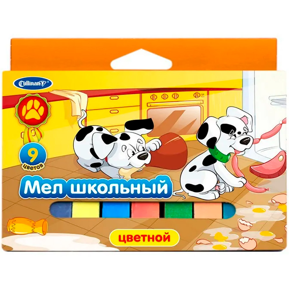Мел цветной 9 шт. 