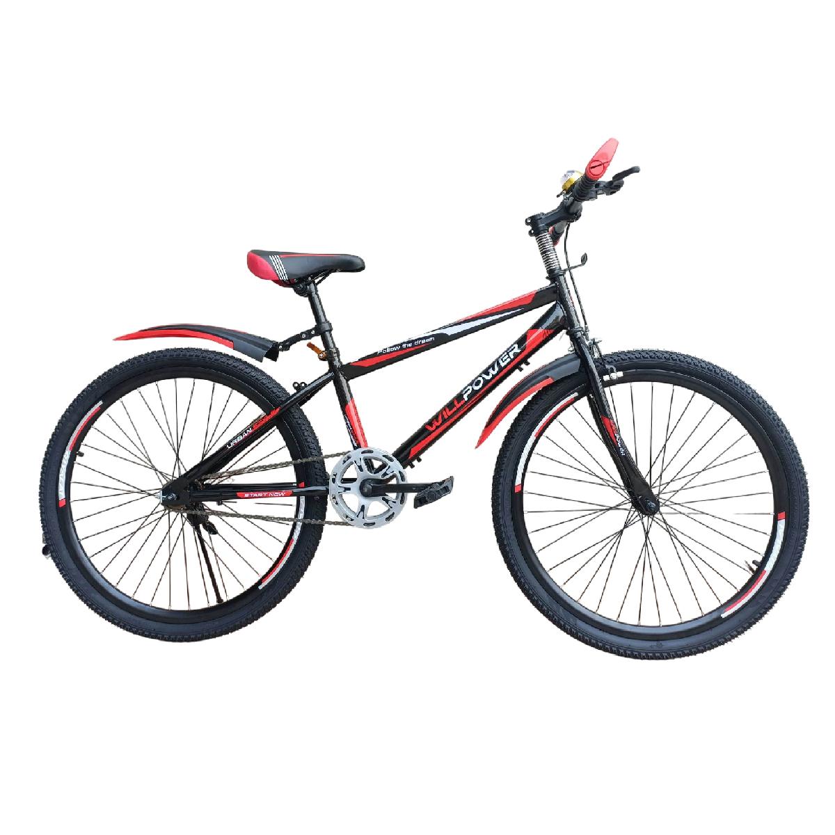 Велосипед 2-х 26" WILLPOWER красный FG230707003C-5-1 (только передний тормоз)