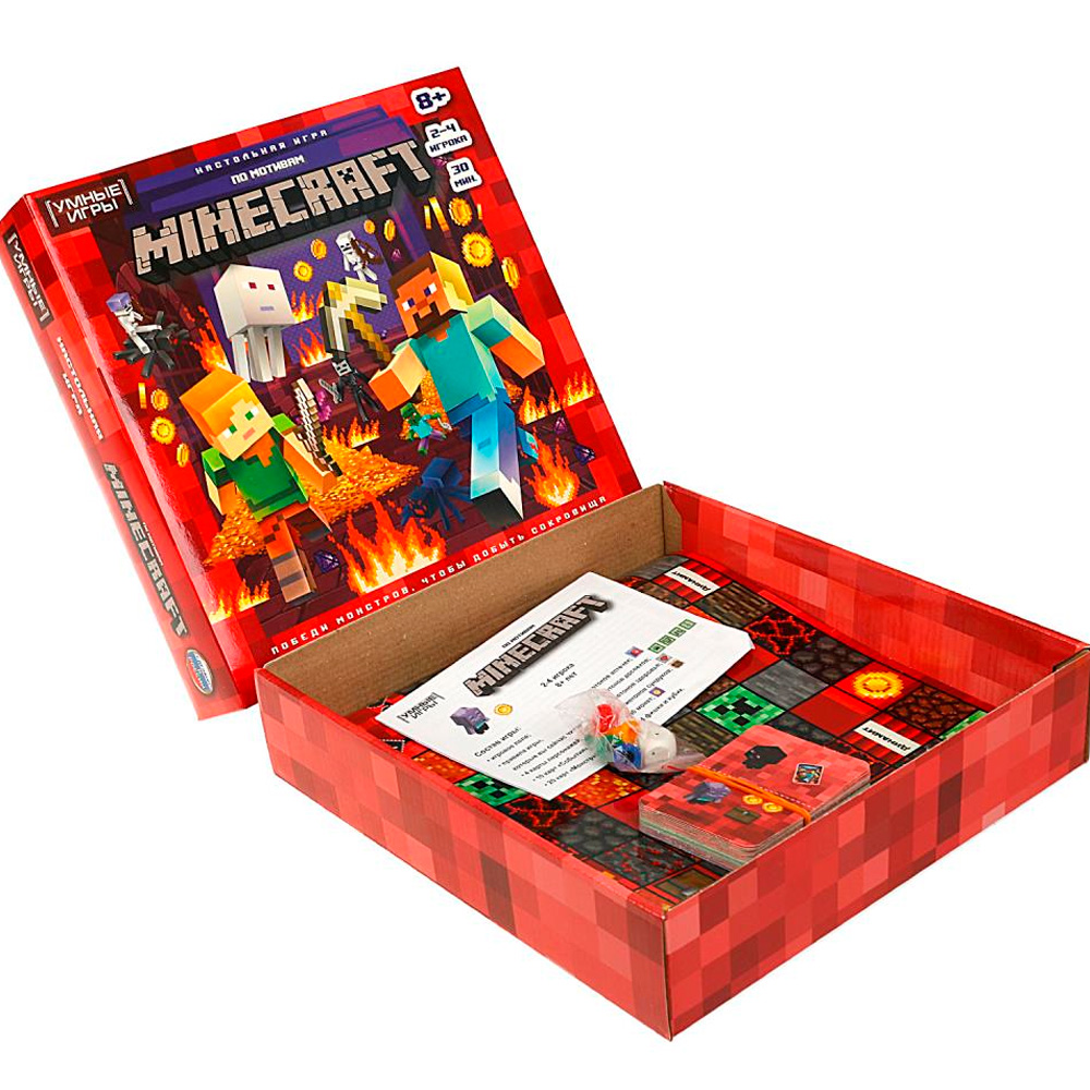 Игра Умка По мотивам Minecraft. Ходилка квадрат.40карточек 4650250598046 Игра Умка По мотивам Minecraft. Ходилка квадрат.40карточек 4650250598046