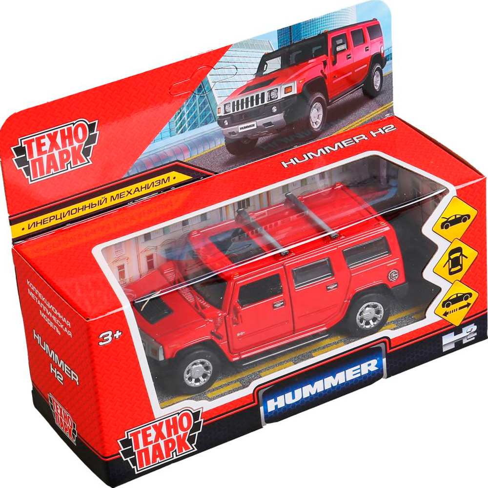 Модель HUM2-12-RD Hummer H2 красный Технопарк  в коробке