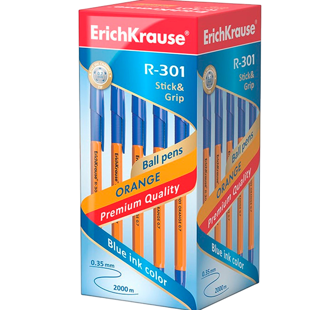 Ручка шарик синий R-301 ORANGE 0.7 Stick&Grip 39531 /Erich Krause/ Ручка шарик синий R-301 ORANGE 0.7 Stick&Grip 39531 /Erich Krause/