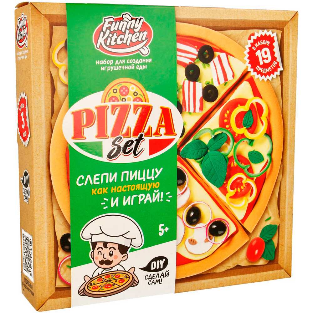 Лизун Slime Лаборатория Funny Kitchen Pizza set SS500-40214