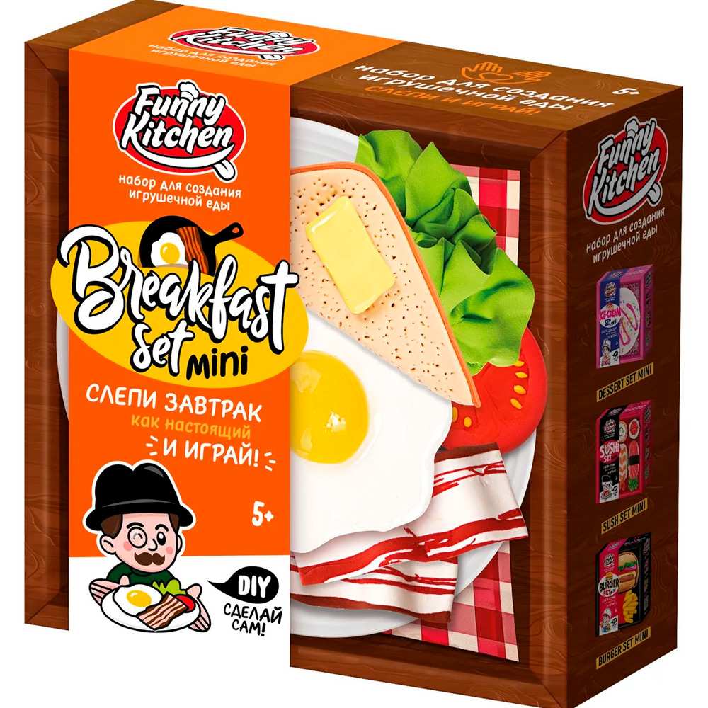 Лизун Slime Лаборатория Funny Kitchen Breakfast set mini SS500-40243