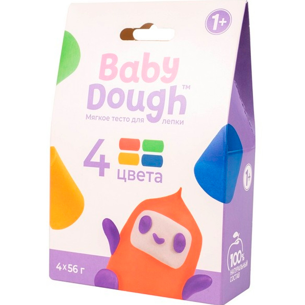 Набор для творчества Тесто для лепки в коробке 4 цвета №2 BABY DOUGH BD036