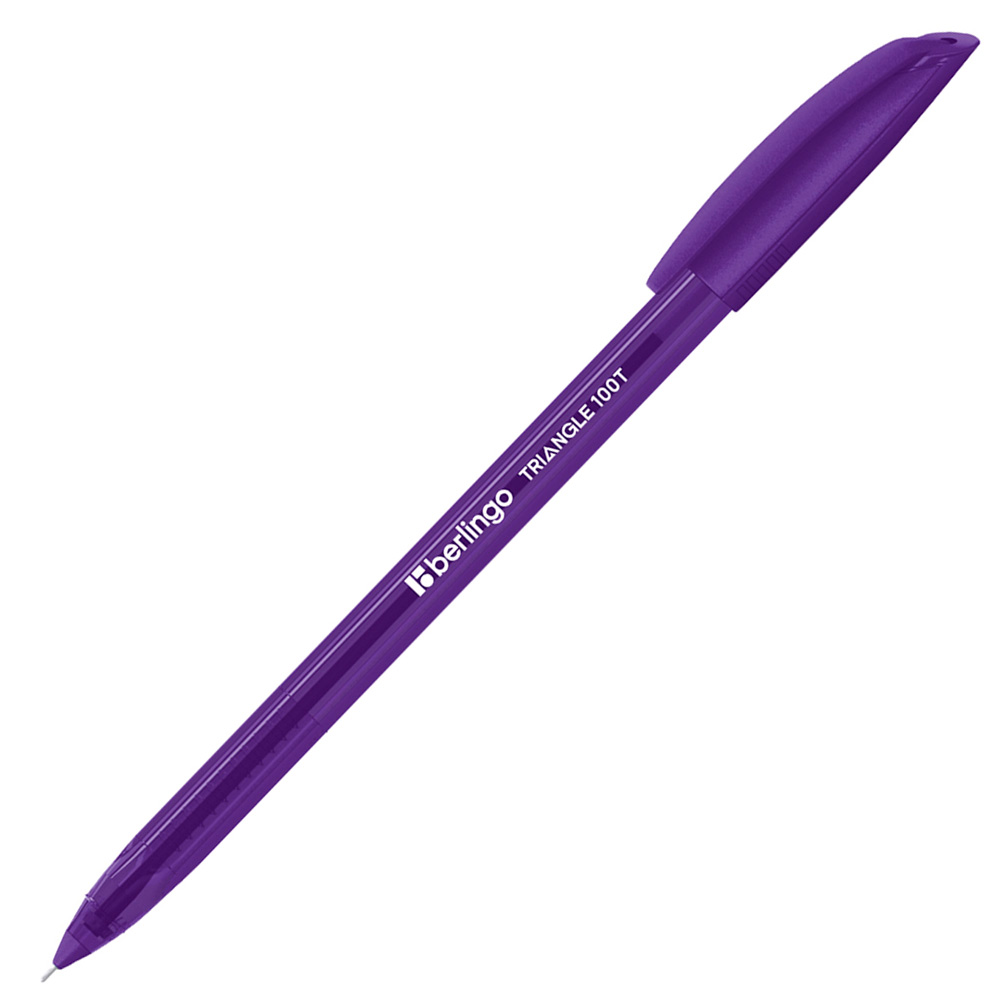 Ручка шарик фиолеовый Berlingo Triangle 100T 0,7мм 358600