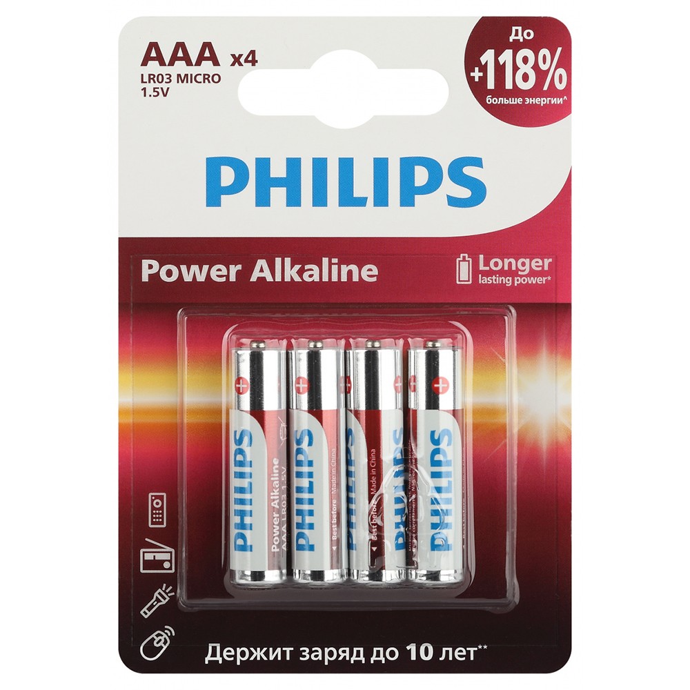 Элемент питания LR 3 Philips Premium 4xBL (48/144)