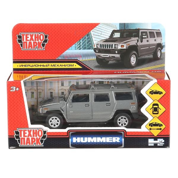 Модель HUM2-12GY Hummer H2 темно-серый Технопарк  в кор.