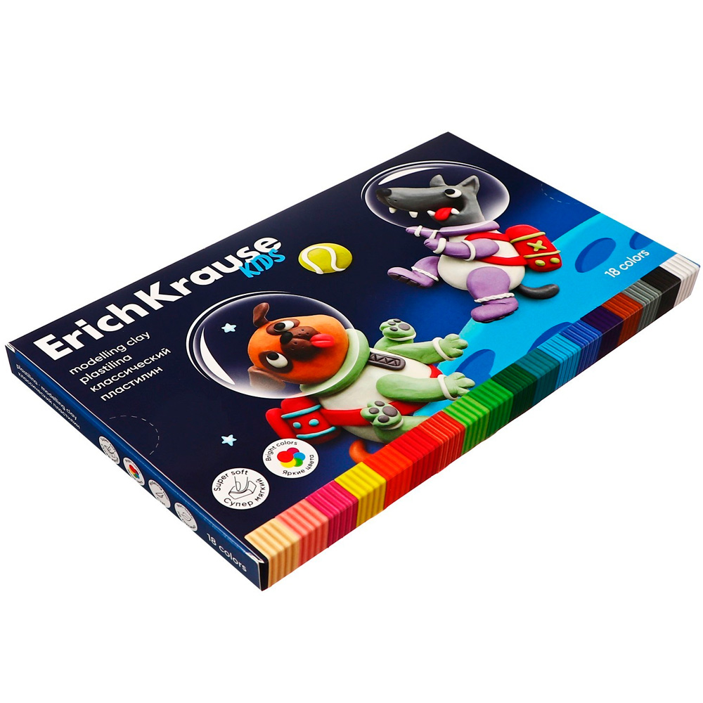 Пластилин 18 цв. со стеком Kids Space Animals 61334 /Erich Krause/. Пластилин 18 цв. со стеком Kids Space Animals 61334 /Erich Krause/.