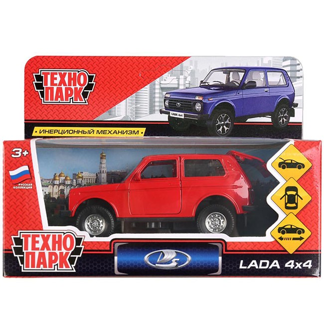 Модель LADA4X4-RD LADA 4х4 красный Технопарк  в кор.