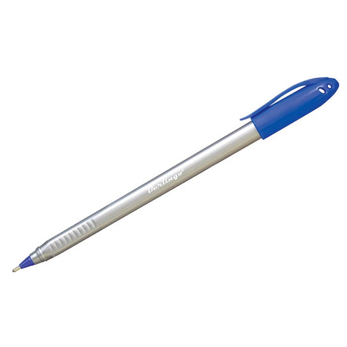 Ручка шарик синий Berlingo Triangle silver CBp_10792