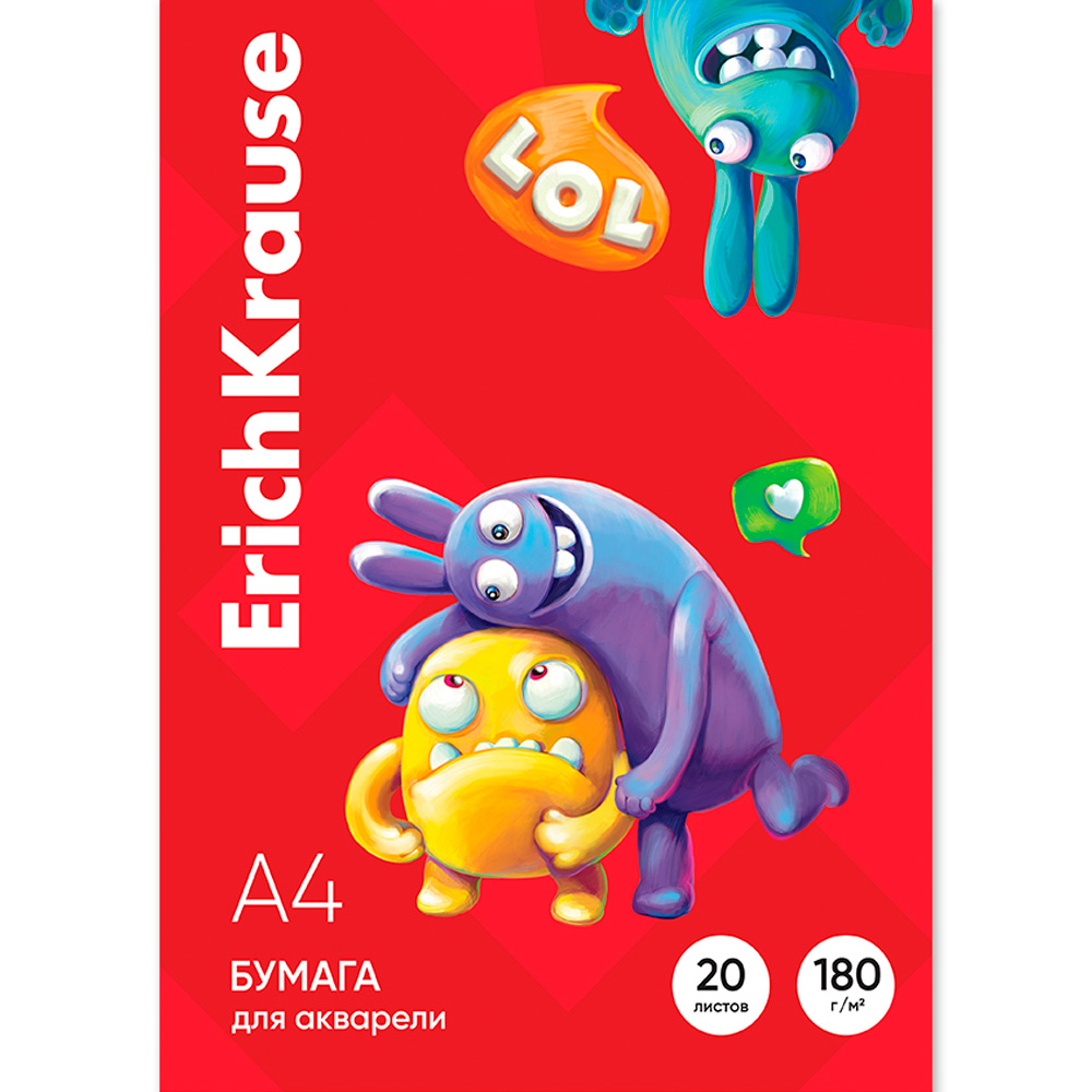  Бумага для рисования 20 листов А4 Jolly Friends 61644