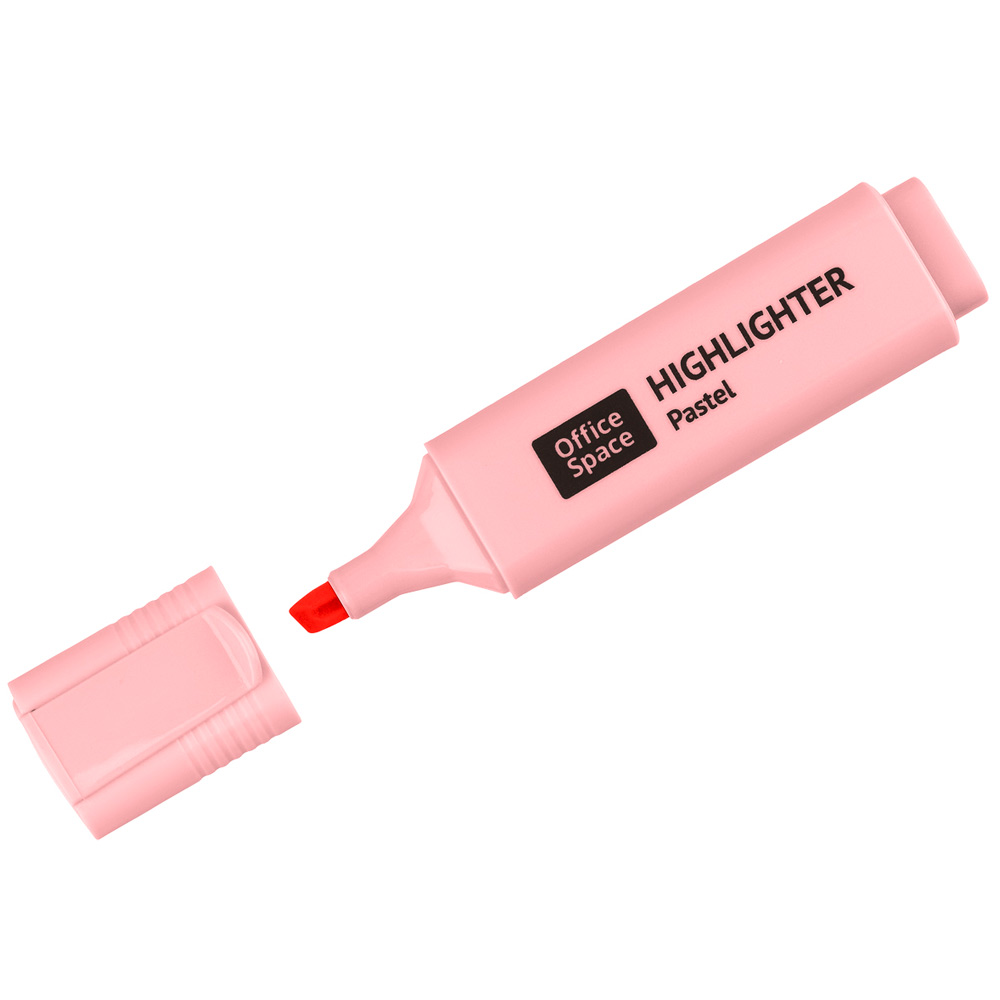 Текстовыделитель OfficeSpace пастельный цвет, розовый, 1-5мм 347846.