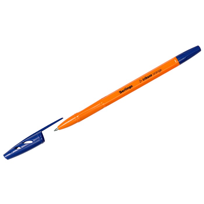 Ручка шарик синий 0,7мм Tribase Orange СВр_70910 Berlingo