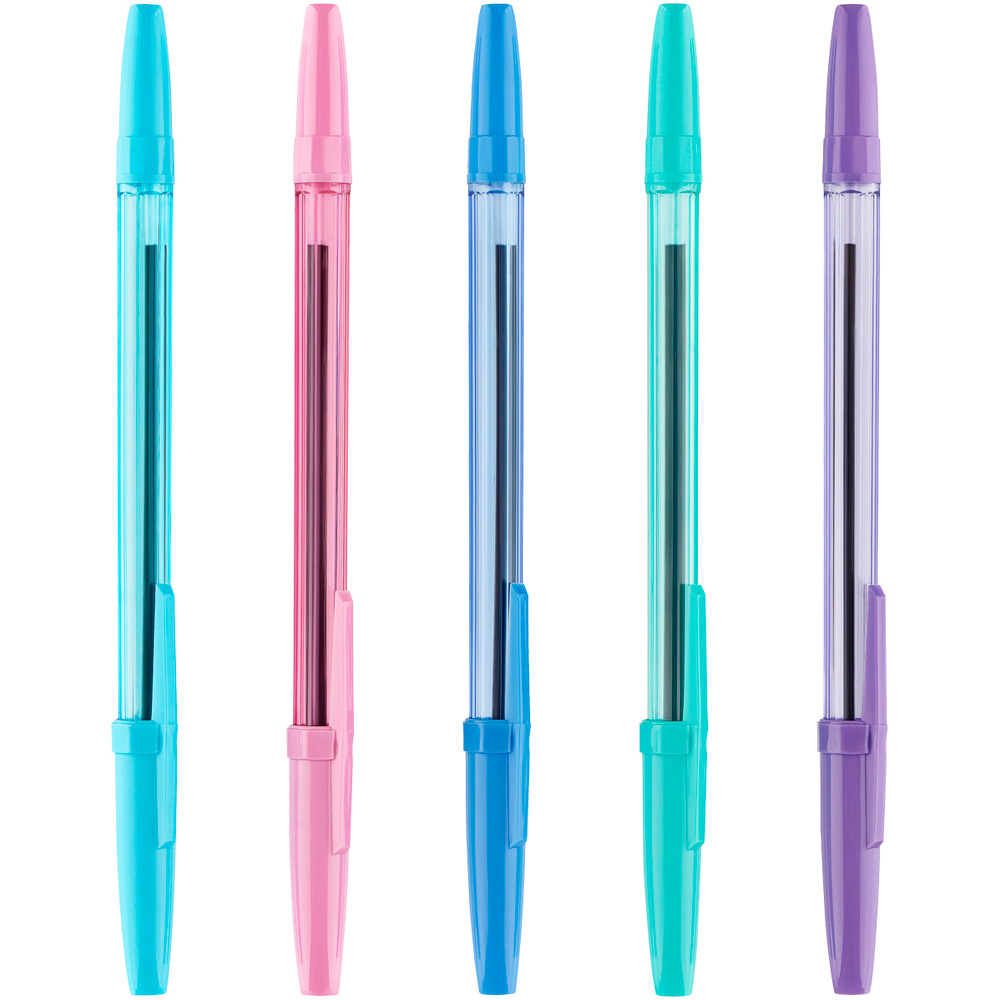 Ручка шариковая СТАММ "Оптима" синяя, 1,0мм пастель микс 346473