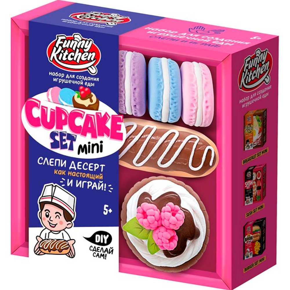 Лизун Slime Лаборатория Funny Kitchen Cup-cake set mini SS500-40245