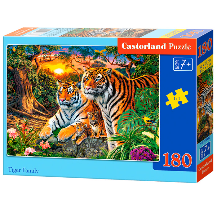 Пазл 180 Семья тигров В1-018482 Castor Land