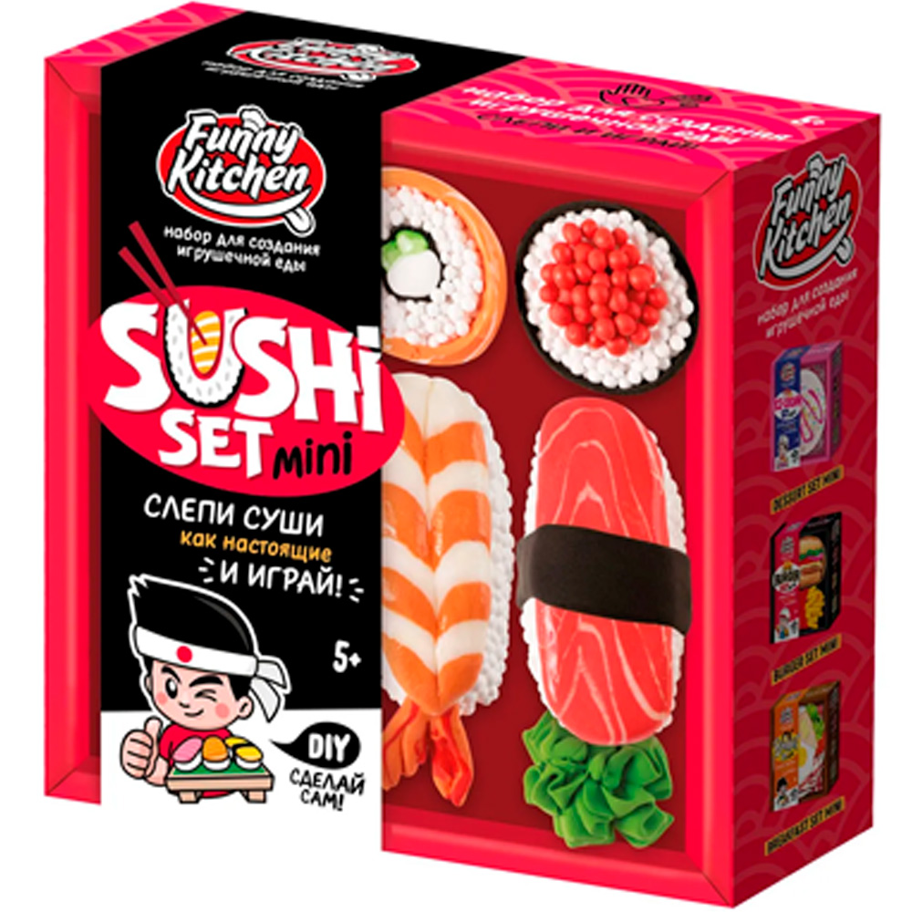 Лизун Slime Лаборатория Funny Funny Kitchen Sushi set mini SS500-40246 Лизун Slime Лаборатория Funny Funny Kitchen Sushi set mini SS500-40246