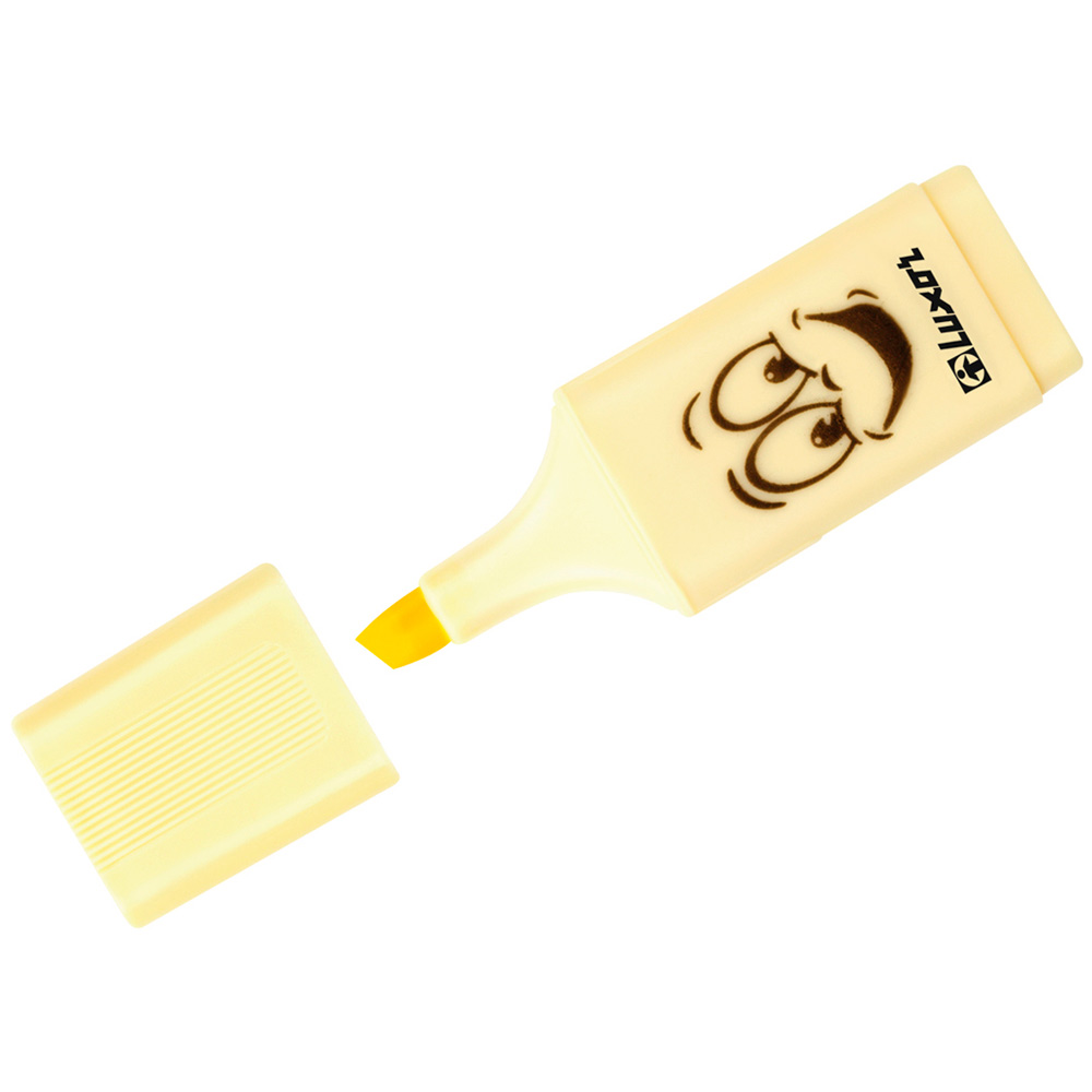 Текстовыделитель Luxor "Eyeliter Pastel" пастельный желтый, 1-4,5мм 338390