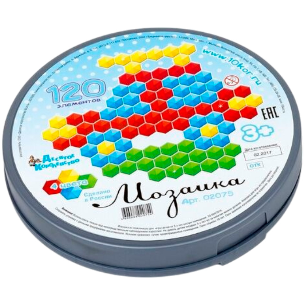 Мозаика 120 шестигранных фишек. 02075 Мозаика 120 шестигранных фишек. 02075