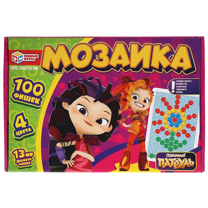 Мозаика Сказочный патруль.100 фишек.4 цвета 4680107902221 Мозаика Сказочный патруль.100 фишек.4 цвета 4680107902221