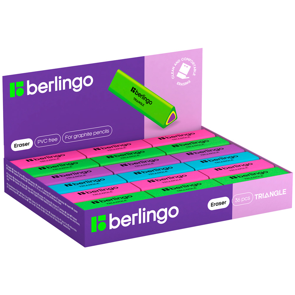 Ластик Triangle треугольный 44*15*15мм BLc_00110 Berlingo Ластик Triangle треугольный 44*15*15мм BLc_00110 Berlingo